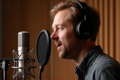 Voiceover studio session